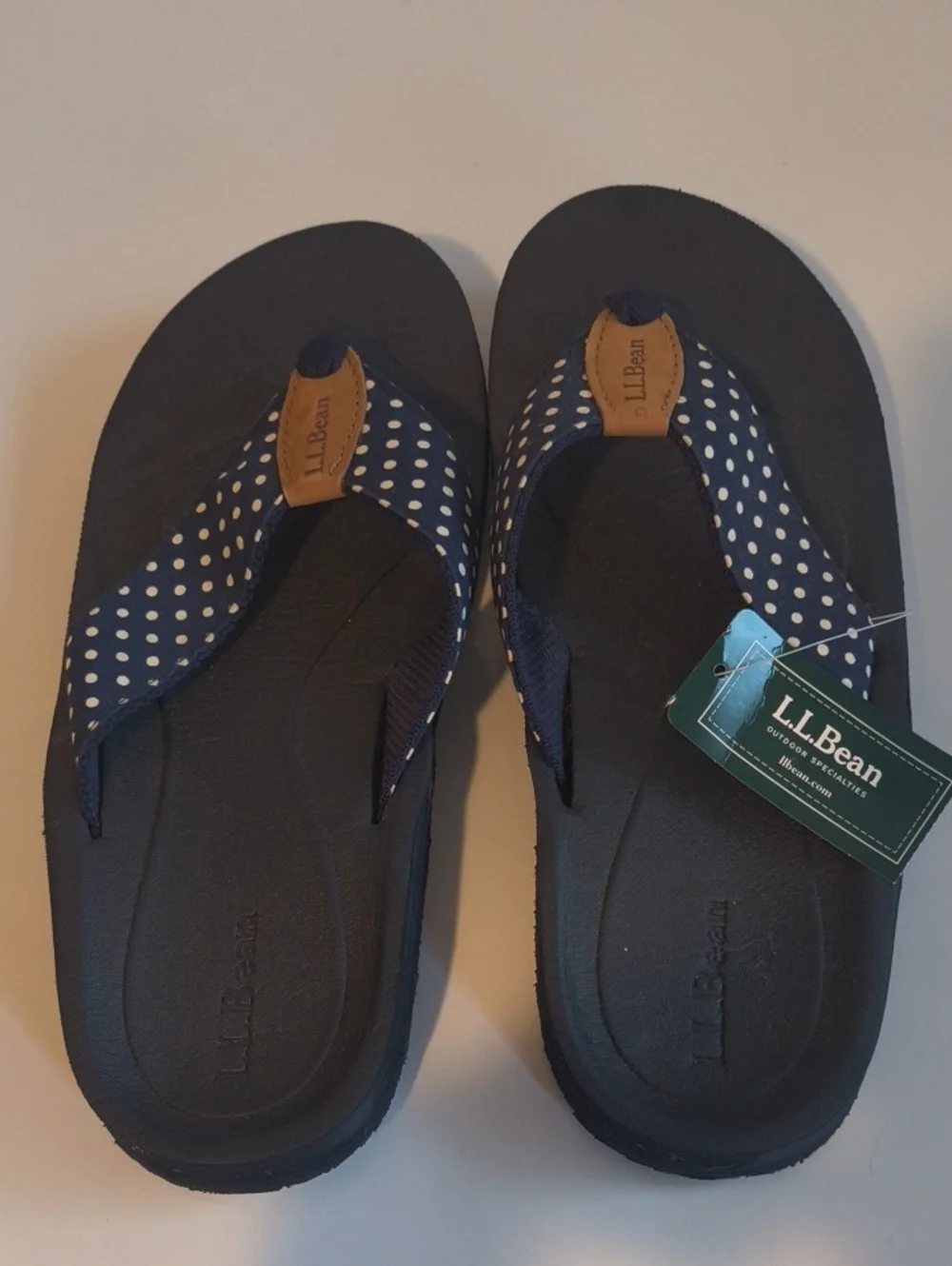 L.L. Bean Navy Polka Dot Women’s Sandals